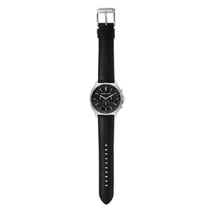 Michael Kors Sullivan Chronograph Black Dial Black Leather Strap Watch For Men - MK8997 Authentic Buy Shop Now