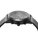 Michael Kors Slim Runway Chronograph Black Dial Black Mesh Bracelet Watch For Men - MK9060 Authentic Buy Shop Now