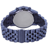 Michael Kors Hutton Chronograph Blue Dial Blue Steel Strap Watch For Men - MK9088 Authentic Buy Shop Now