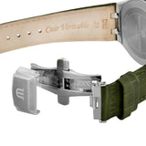 Maurice Lacroix Aikon Quartz Black Dial Green Crocodile Leather Strap Watch for Men - AI1008-PVB21-330-1 Authentic Buy Shop Now