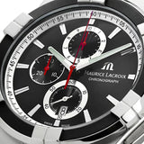 Maurice Lacroix Aikon Chronograph Black Dial Green Leather Strap Watch for Men - AI1018-PVB21-330-1 Authentic Buy Shop Now