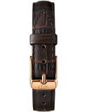 Daniel Wellington Classic Petite York Black Dial Brown Leather Strap Watch For Women - DW00100226 Authentic Buy Shop Now