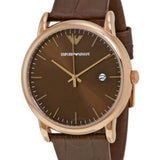 Emporio Armani Luigi Classic Brown Dial Brown Leather Strap Watch For Men - AR2503 Authentic Buy Shop Now