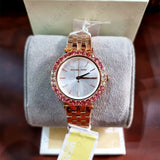 Michael Kors Darci Pave Silver Dial Rose Gold Steel Strap Watch For Women - MK4517 Authentic Buy Shop Now