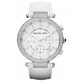 Michael Kors Parker White Dial White Leather Strap Watch for Women - MK2277 Authentic Buy Shop Now