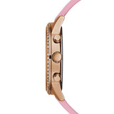 Guess Solar Rose Gold Dial Pink Rubber Strap Watch For Women - W1135L2 Authentic Buy Shop Now