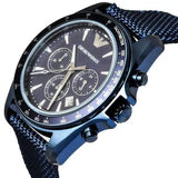 Emporio Armani Sportivo Chronograph Blue Dial Blue Nylon Strap Watch for Men - AR6132 Authentic Buy Shop Now