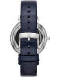 Emporio Armani Gianni T Bar Quartz Blue Dial Blue Leather Strap Watch For Men - AR11300 Authentic Buy Shop Now