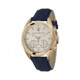 Maserati Traguardo Chronograph Grey Dial Leather Strap Men's Watch - R8871612016 Authentic Buy Shop Now