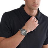 Michael Kors Lennox Chronograph Quartz Grey Dial Grey Steel Strap Watch For Men - MK9102 Authentic Buy Shop Now