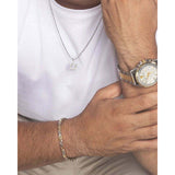 Versace Greca Action Chronograph Quartz Silver Dial Two Tone Steel Strap Watch for Men - VE3J00522 Authentic Buy Shop Now