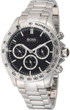 Hugo Boss Ikon Black Dial Silver Steel Strap Watch for Men - 1512965 Authentic Buy Shop Now