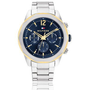 Tommy Hilfiger Lars Chronograph Blue Dial Silver Steel Strap Watch For Men - 1792059 Authentic Buy Shop Now