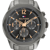 Tommy Hilfiger Lars Chronograph Black Dial Black Steel Strap Watch For Men - 1792061 Authentic Buy Shop Now