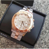 Marc Jacobs Blade Chronograph Silver Dial Two Tone Steel Strap Watch for Women - MBM3178 Authentic Buy Shop Now