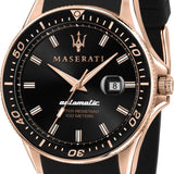 Maserati SFIDA Automatic Black Dial Black Rubber Strap Watch For Men - R8821140001 Authentic Buy Shop Now