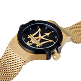 Maserati Potenza Quartz Black Dial Gold Mesh Bracelet Watch For Men - R8853108006 Authentic Buy Shop Now
