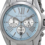 Michael Kors Bradshaw Chronograph Blue Dial Silver Steel Strap Watch For Women - MK6099 Authentic Buy Shop Now