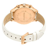 Swarovski Octea Chrono Crystals White Dial White Leather Strap Watch for Women - 5671150 Authentic Buy Shop Now