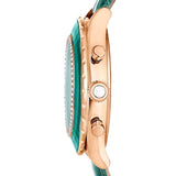 Swarovski Octea Chrono Green Dial Green Leather Strap Watch for Women - 5672931 Authentic Buy Shop Now