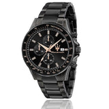 Maserati SFIDA Chronograph Black Dial Black Steel Strap Watch For Men - R8873640011 Authentic Buy Shop Now