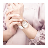 Swarovski Citra Sphere Chrono White Dial White Leather Strap Watch for Women - 5080602 Authentic Buy Shop Now