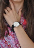 Calvin Klein City Silver Dial Black Leather Strap Watch For Women - K2G231C6 Authentic Buy Shop Now