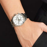 Tissot T Classic PR 100 Chronograph Silver Dial Silver Steel Strap Watch For Men - T101.417.11.031.00 Authentic Buy Shop Now