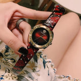 Versace Shadov Quartz Red Dial Red Leather Strap Watch for Women - VEBM00918 Authentic Buy Shop Now