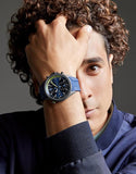Hugo Boss Globetrotter Blue Dial Blue Silicone Strap Watch for Men - 1513821 Authentic Buy Shop Now