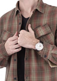 Fossil Townsman Automatic White Dial Black Leather Strap Watch for Men - ME3104 Authentic Buy Shop Now