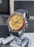 Hugo Boss Admiral Yellow Dial Black Rubber Silicone Strap Watch for Men - 1513968 Authentic Buy Shop Now