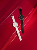 Calvin Klein Full Moon Black Dial Black Leather Strap Watch for Women - K8Y236C1 Authentic Buy Shop Now