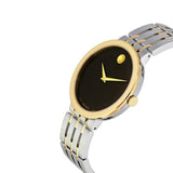 Movado Museum Esperanza Black Dial Two Tone Steel Strap Watch For Men - 0607058 Authentic Buy Shop Now
