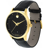 Movado 1881 Automatic Black Dial Black Leather Strap Watch For Men - 606875 Authentic Buy Shop Now