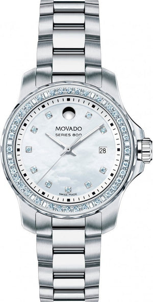 Movado Series 800 29mm Mother of Pearl Dial Diamond Watch For Women - 2600120 Authentic Buy Shop Now
