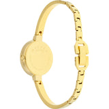 Movado Bela Black Dial Gold Steel Strap Watch For Women - 0606999 Authentic Buy Shop Now