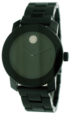 Movado Bold Black Dial Black Steel Strap Watch for Men - 3600102 Authentic Buy Shop Now