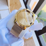 Movado Bold Gold Dial Gold Mesh Bracelet Watch For Men - 3600373 Authentic Buy Shop Now