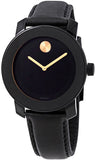 Movado Bold Black Dial Black Leather Strap Watch for Women - 3600527 Authentic Buy Shop Now