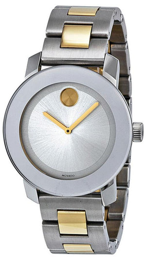 Movado Bold Silver Dial Two Tone Steel Strap Watch for Men - 3600128 Authentic Buy Shop Now