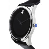 Movado Museum Black Dial Black Leather Strap Watch For Men - 606502 Authentic Buy Shop Now