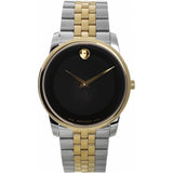 Movado Museum Classic Black Dial Two Tone Steel Strap Watch For Men - 606899 Authentic Buy Shop Now