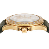 Michael Kors Mini Everest Crystals White Dial Green Leather Strap Watch for Women - MK4720 Authentic Buy Shop Now
