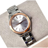 Michael Kors Mini Slim Runway Silver Dial Silver Steel Strap Watch for Women - MK3514 Authentic Buy Shop Now