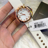 Marc Jacobs Amy White Dial White Leather Strap Watch for Women - MBM1180 Authentic Buy Shop Now