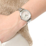 Michael Kors Cinthia White Mother of Pearl Dial Silver Steel Strap Watch for Women for Women - MK3641 Authentic Buy Shop Now