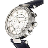 Michael Kors Parker White Dial Navy Blue Leather Strap Watch for Women - MK2293 Authentic Buy Shop Now