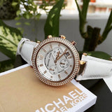 Michael Kors Parker White Diamonds Dial White Leather Strap Watch for Women - MK2281 Authentic Buy Shop Now