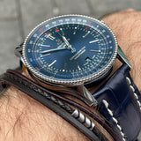 Breitling Navitimer Automatic 41 Blue Dial Blue Leather Strap Watch for Men - A17326161C1P3 Authentic Buy Shop Now